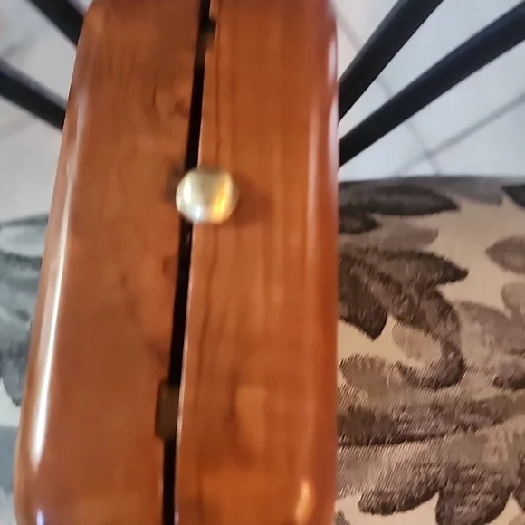 Chic Brown Wood and Blue Lotus Silk Design Clutch From Ranchana - Picture 7 of 10